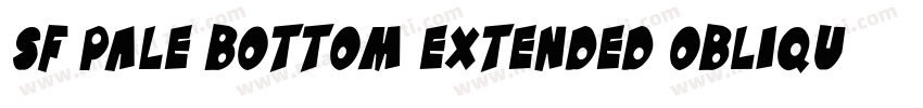SF Pale Bottom Extended Oblique字体转换